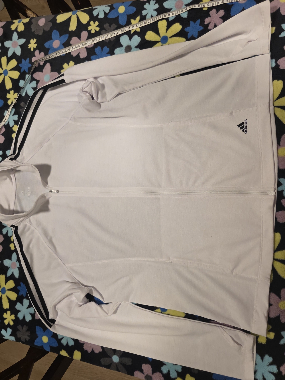 Adidas White Full-Zip Track Jacket
